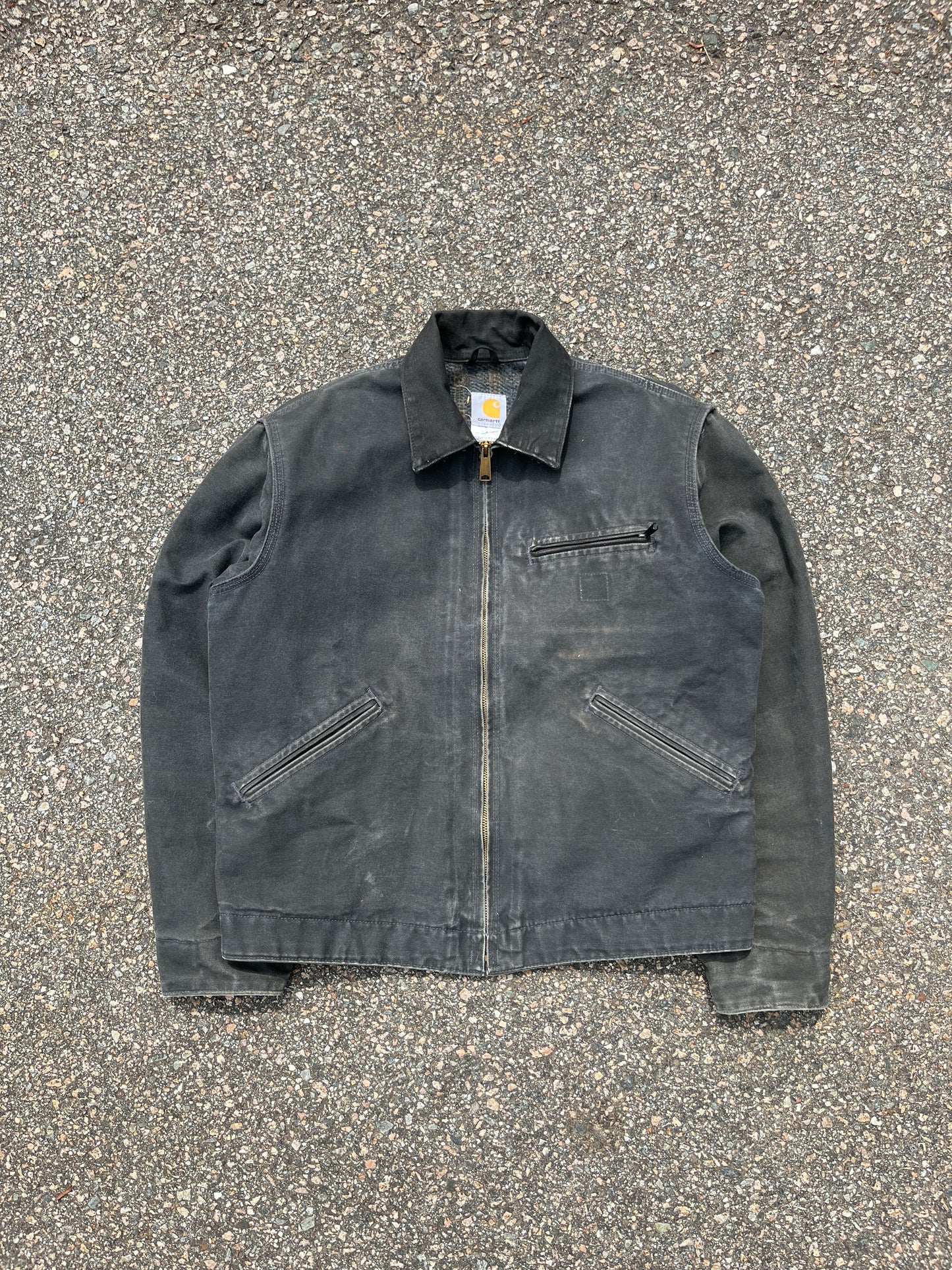 褪色汽油蓝色 Carhartt 底特律夹克 - 中号