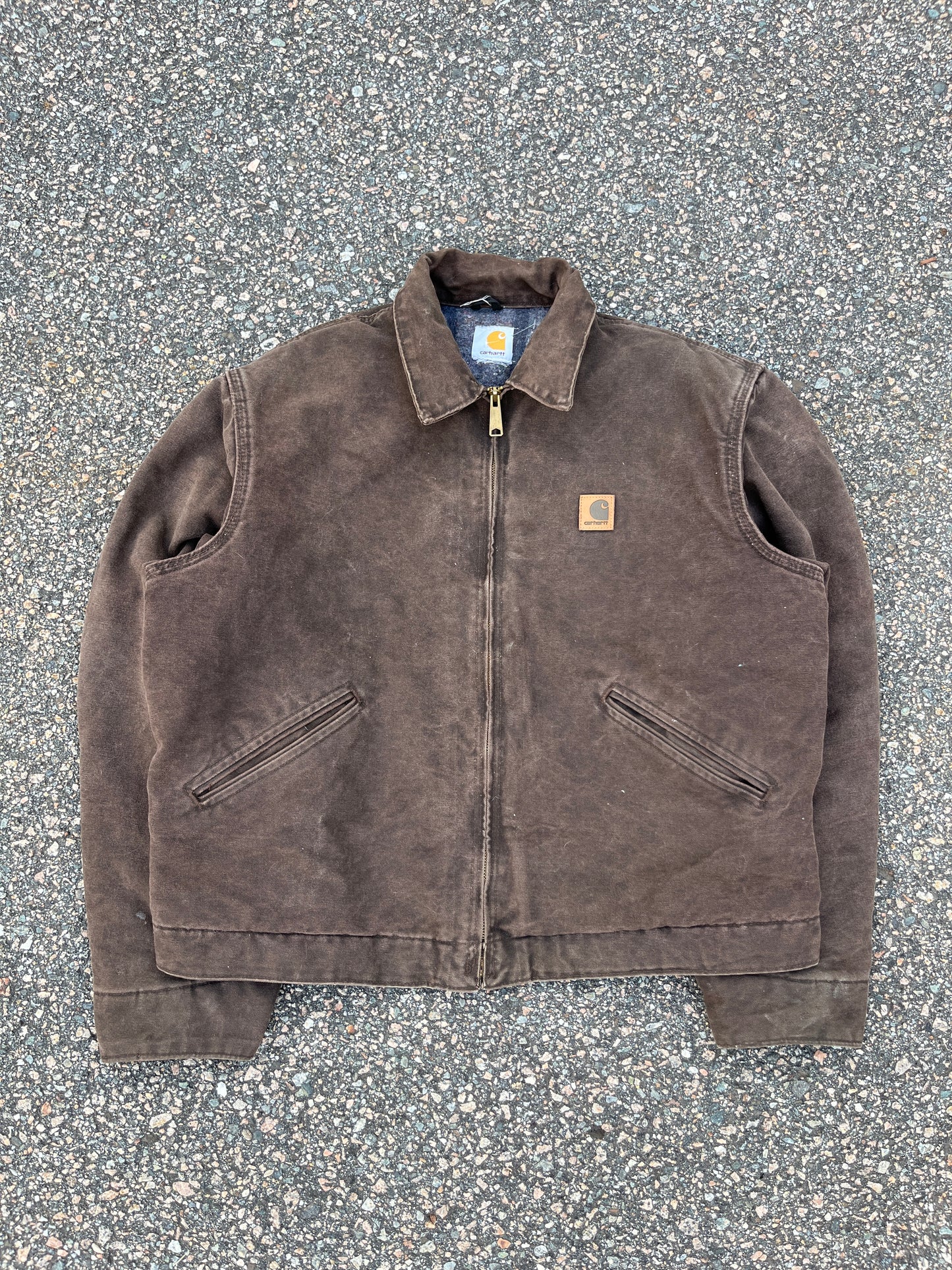 褪色棕色 Carhartt 底特律夹克 - 中号