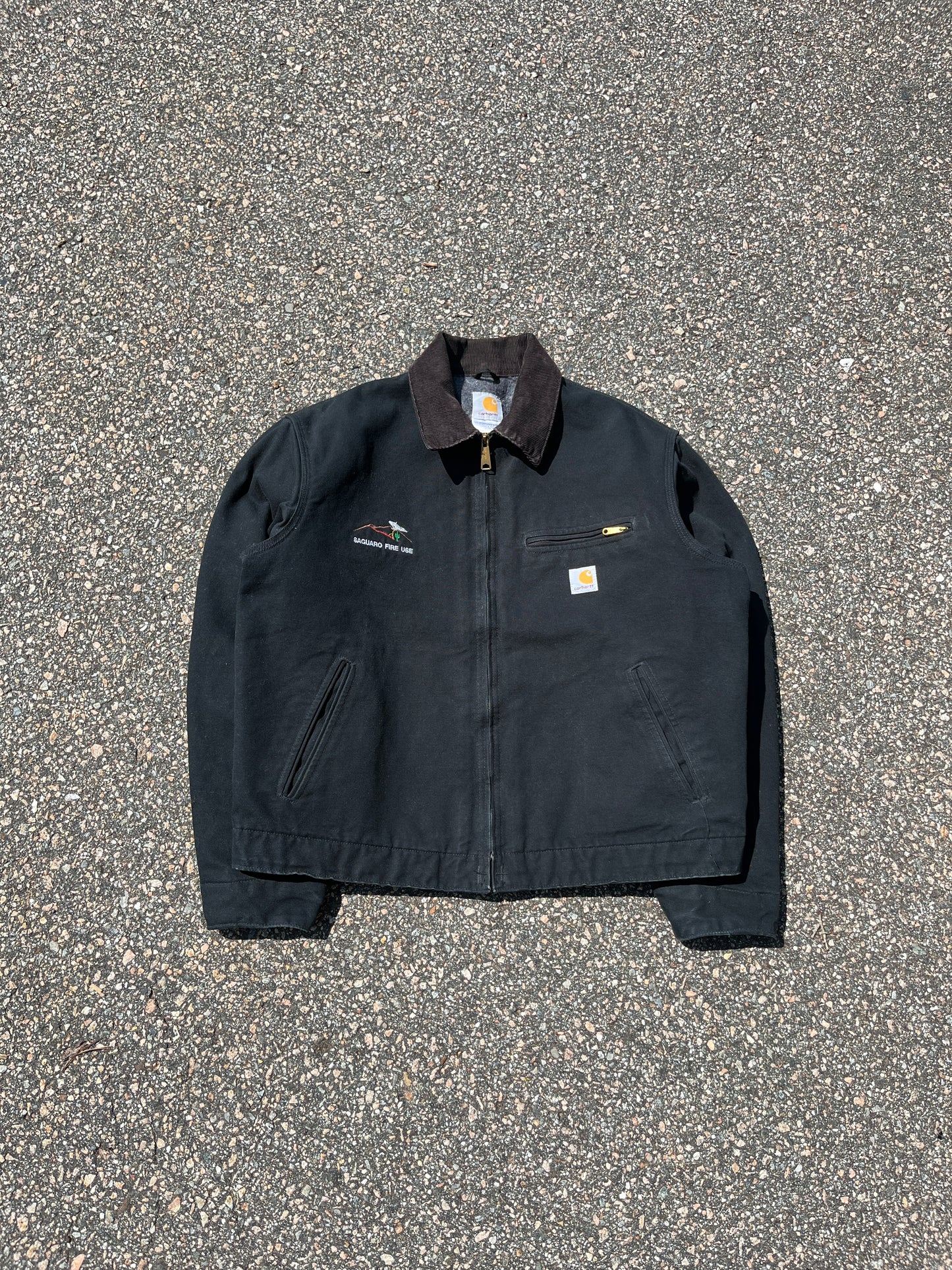 Faded Black Carhartt Detroit Jacket - Medium
