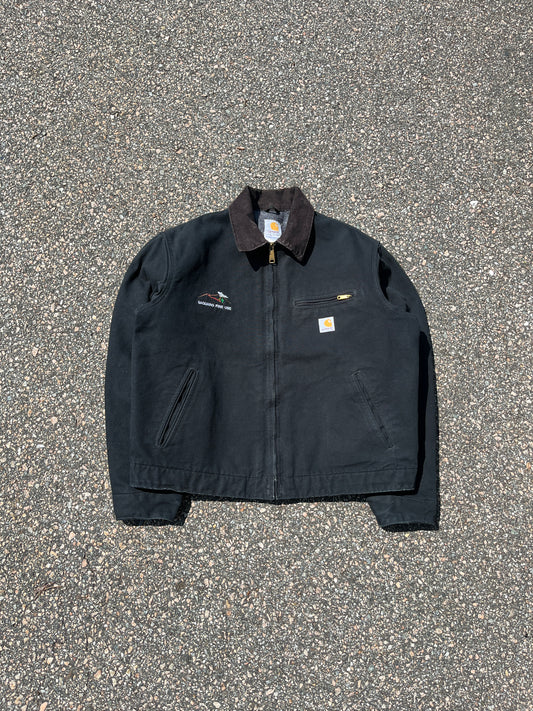 褪色黑色 Carhartt 底特律夹克 - 中号