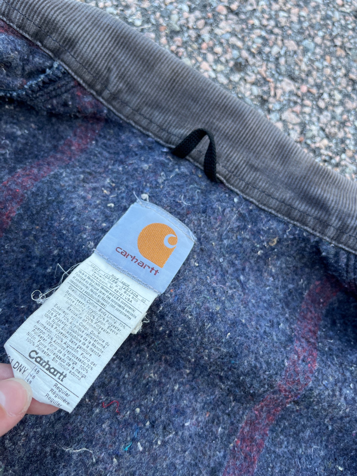 褪色海军蓝 Carhartt 底特律夹克 - 大号