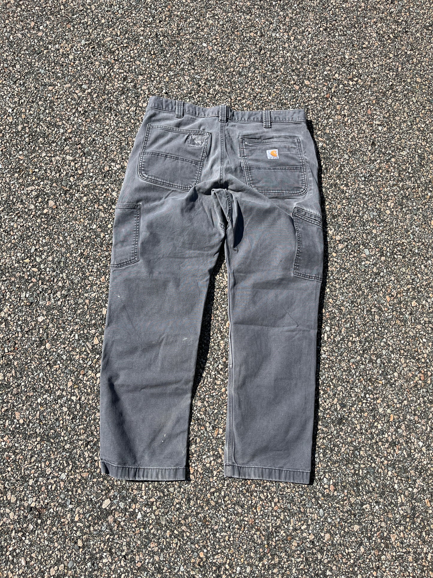 Faded Cement Grey Carhartt Double Knee Pants - 36 x 29