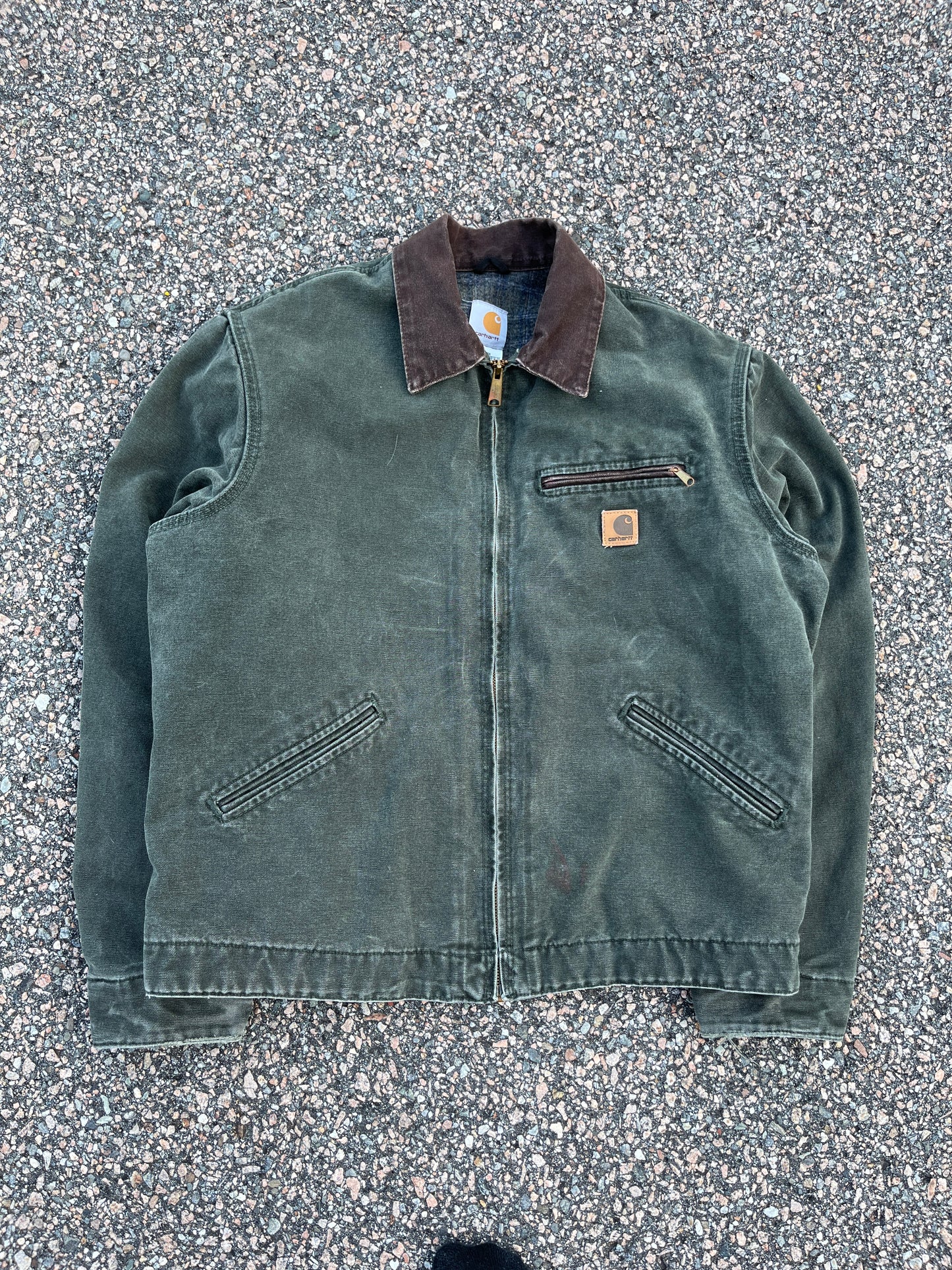 Faded Green Carhartt Detroit Jacket - Large