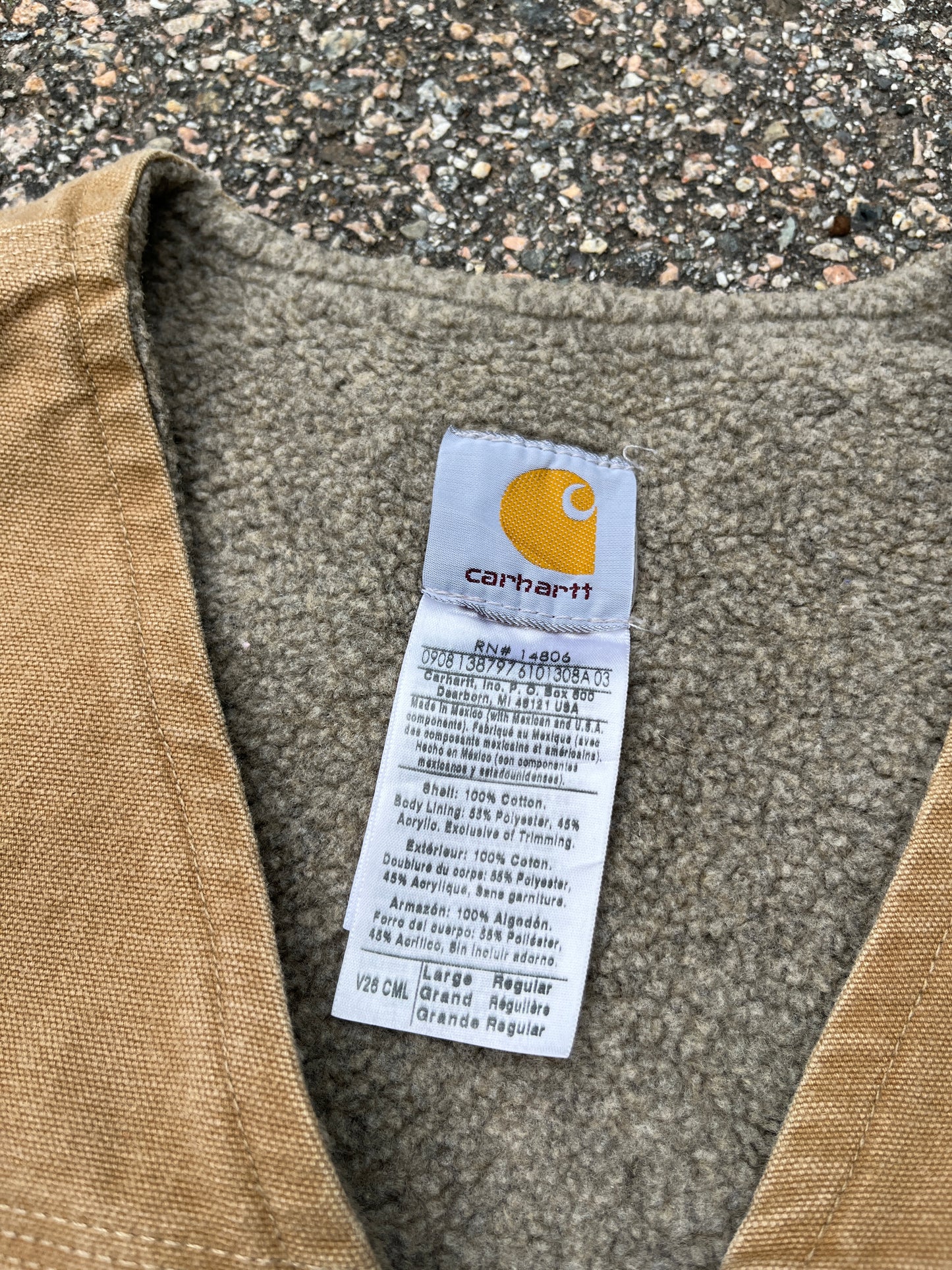 Faded Brown Carhartt Vest - Fits M-L