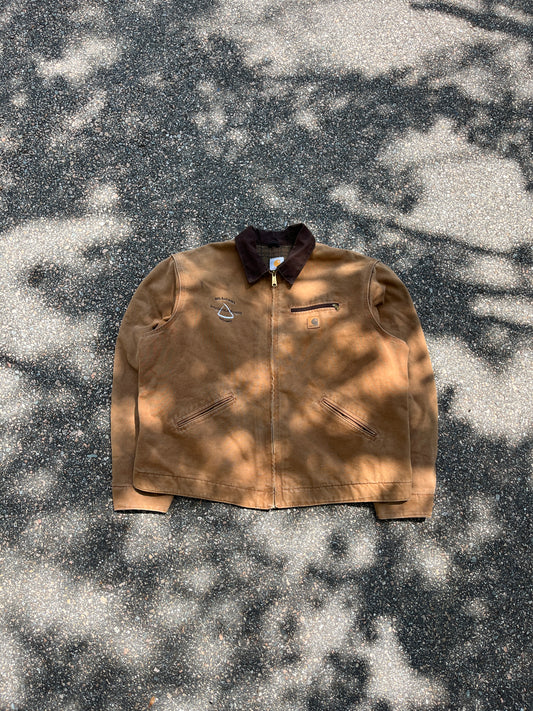 褪色棕色 Carhartt Detroit 夹克 - Boxy XL