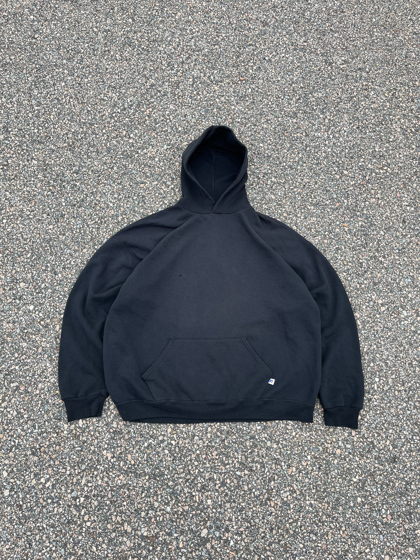 90’s Faded Black Russell Hoodie - Boxy XL