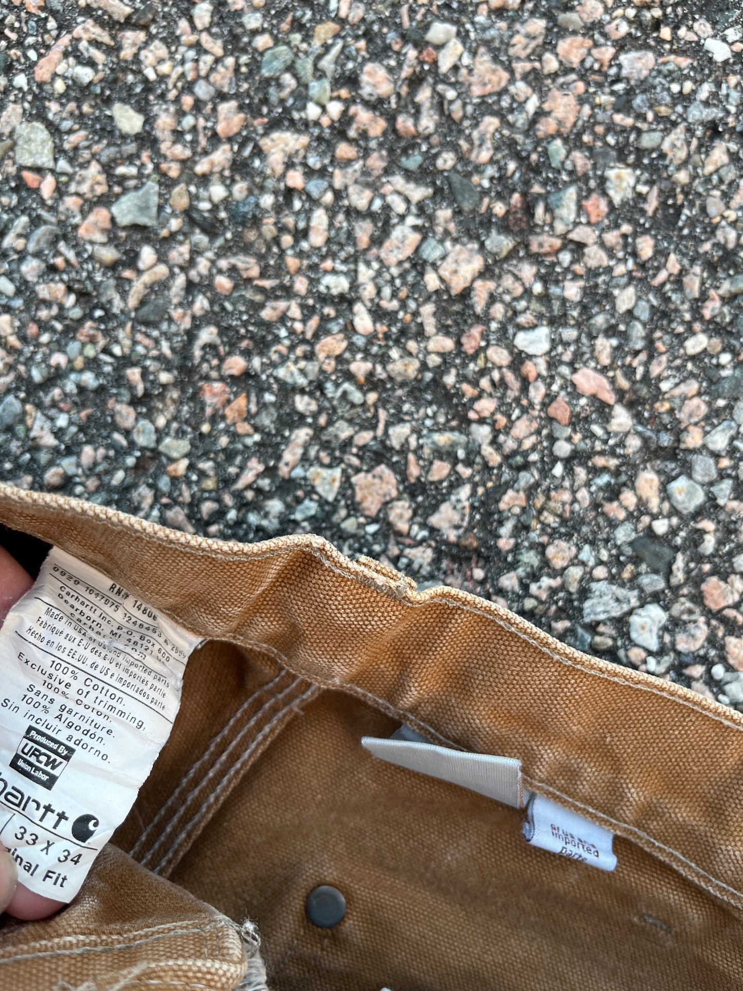 褪色棕褐色 Carhartt 双膝裤 - 30 x 32