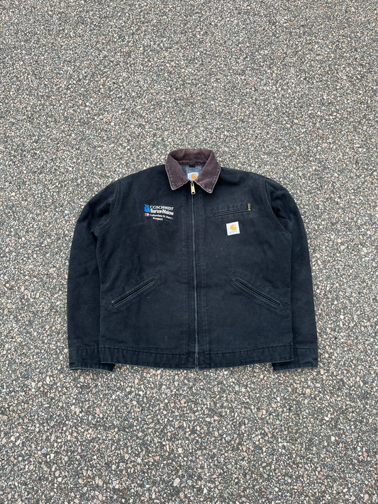 褪色黑色 Carhartt 底特律夹克 - 大号