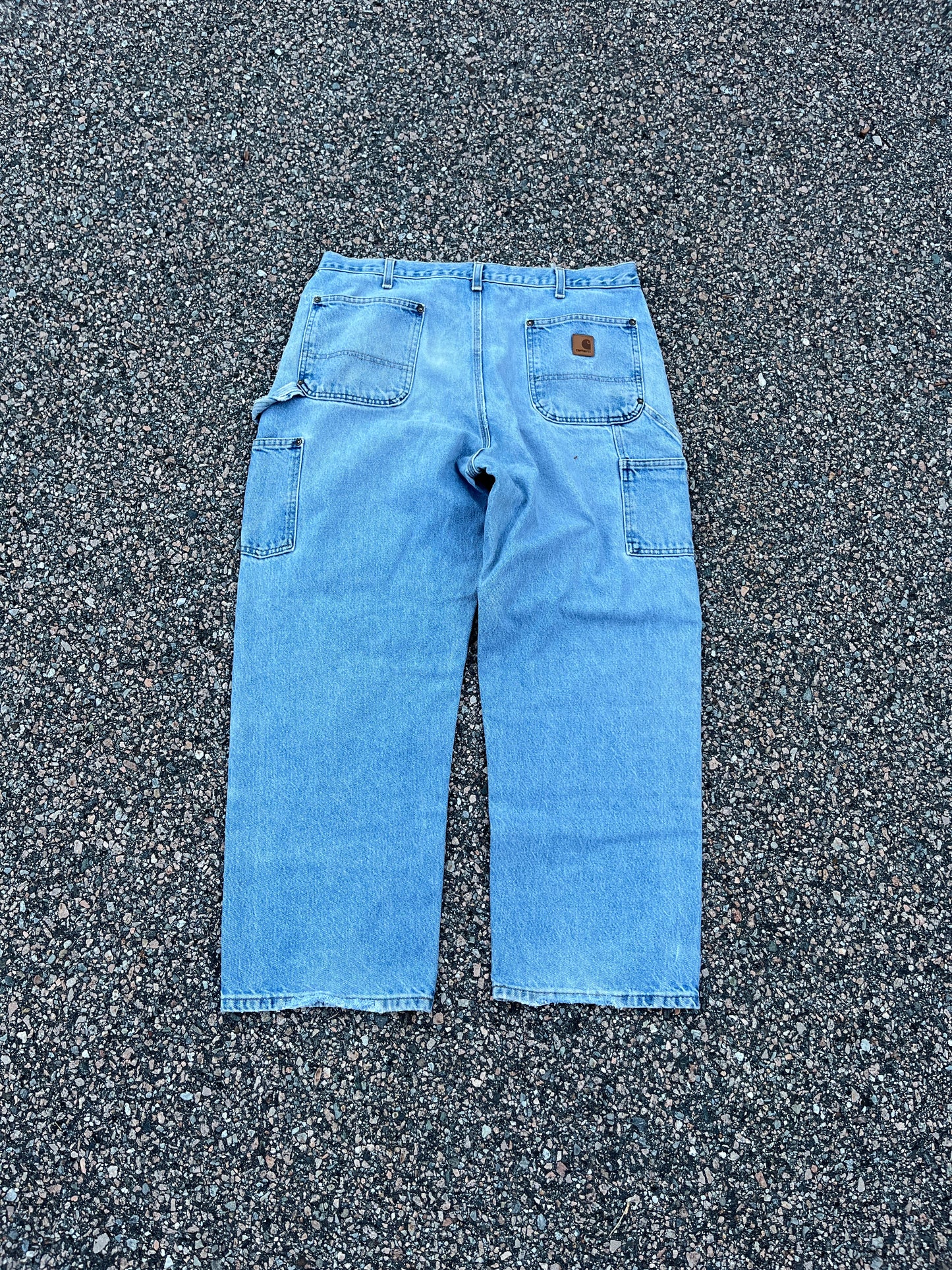 Faded Denim Carhartt Double Knee Pants - 36 x 29