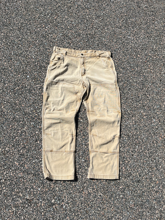 Faded Tan Carhartt Double Knee Pants - 36 x 29