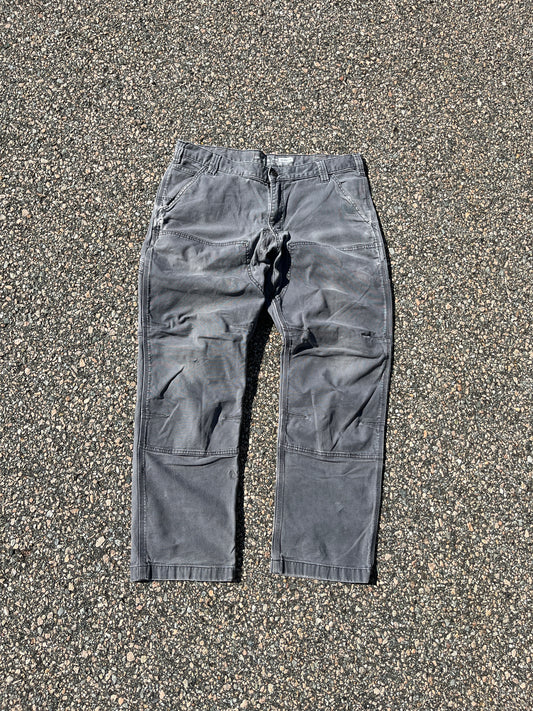 Faded Cement Grey Carhartt Double Knee Pants - 36 x 29