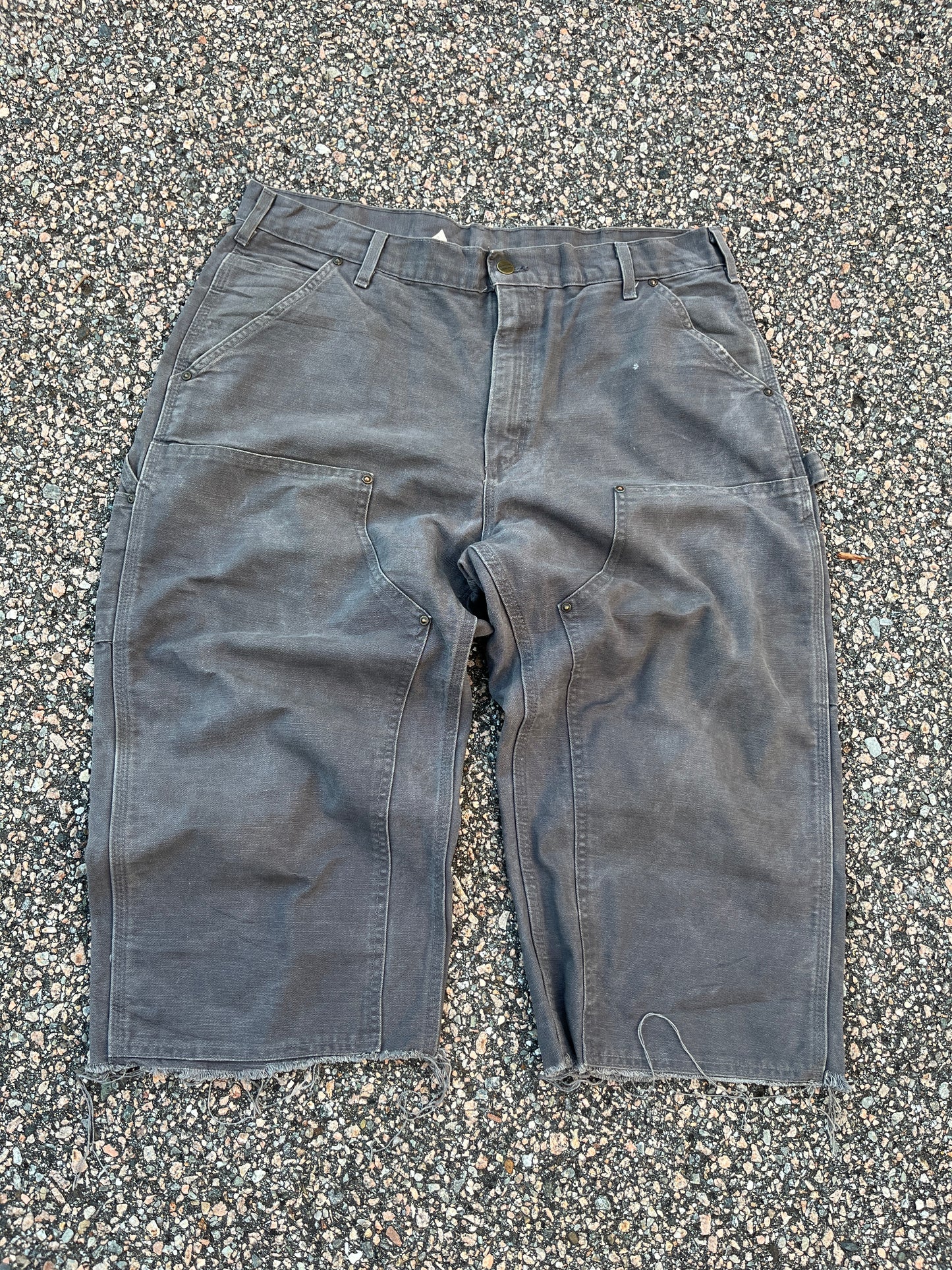 褪色灰色 Carhartt 双膝裤 - 36 x 19