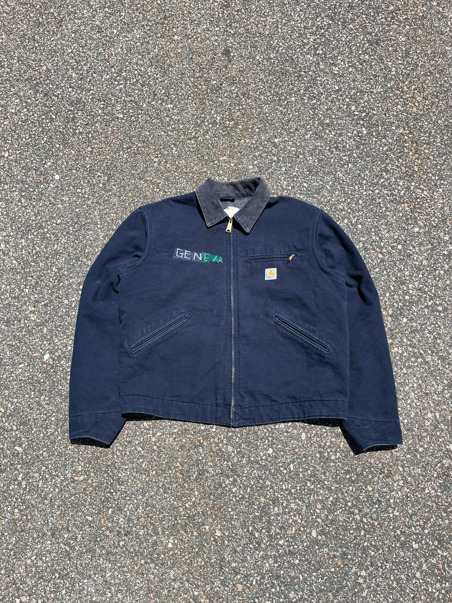 褪色海军蓝 Carhartt 底特律夹克 - 中号