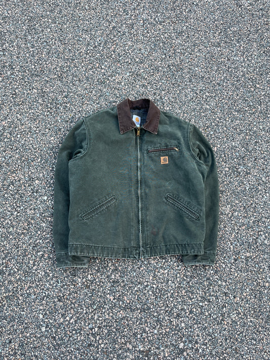 褪色绿色 Carhartt 底特律夹克 - 大号