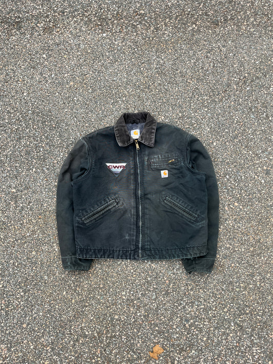 褪色黑色 Carhartt 底特律夹克 - 中号