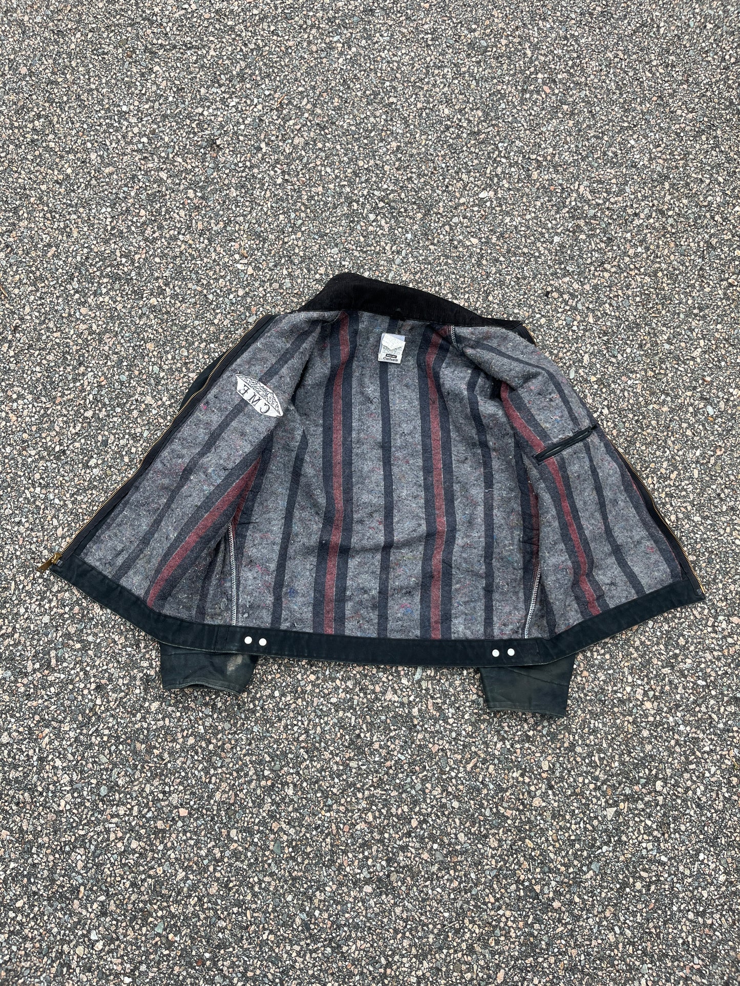 褪色黑色 Carhartt 底特律夹克 - 中号