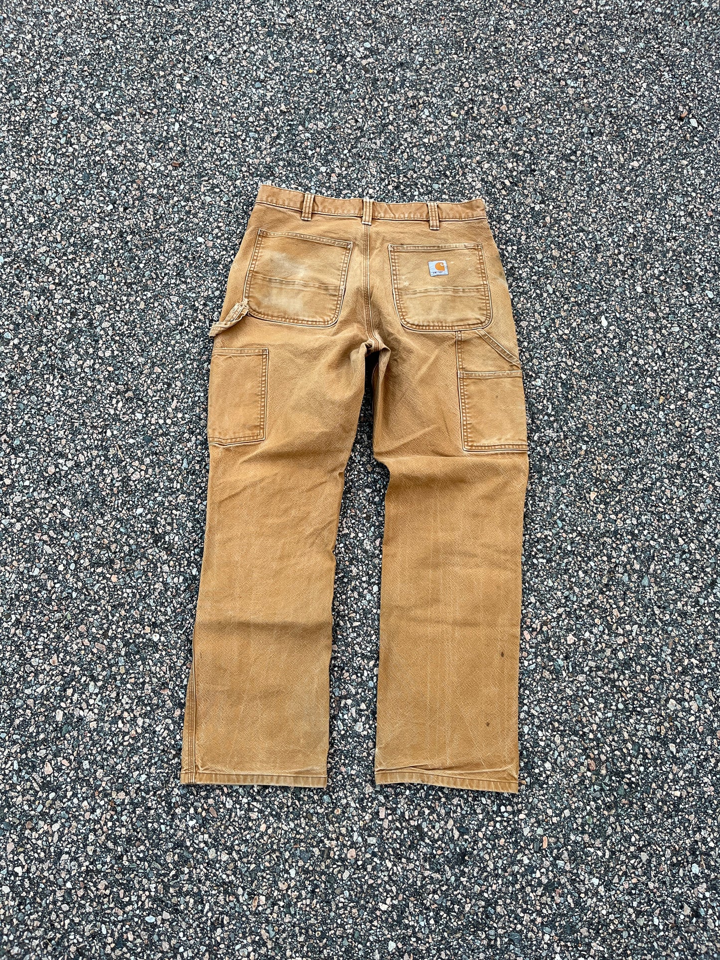 Faded Tan Carhartt Double Knee Pants - 32 x 30