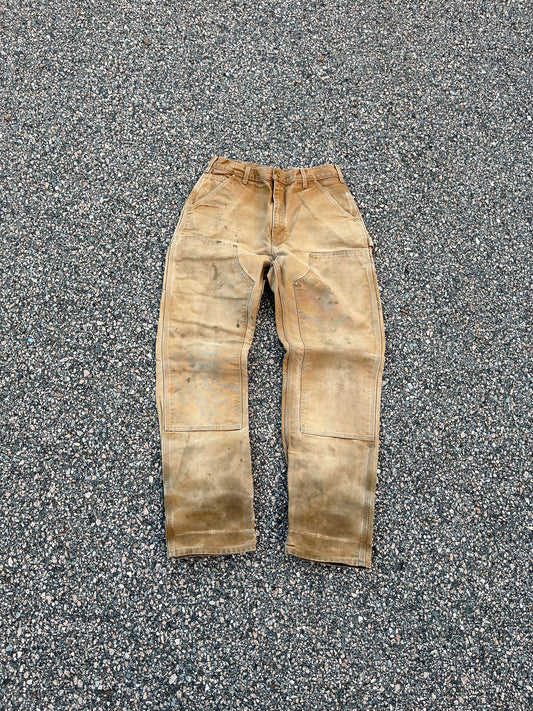 Faded Tan Carhartt Double Knee Pants - 30 x 32