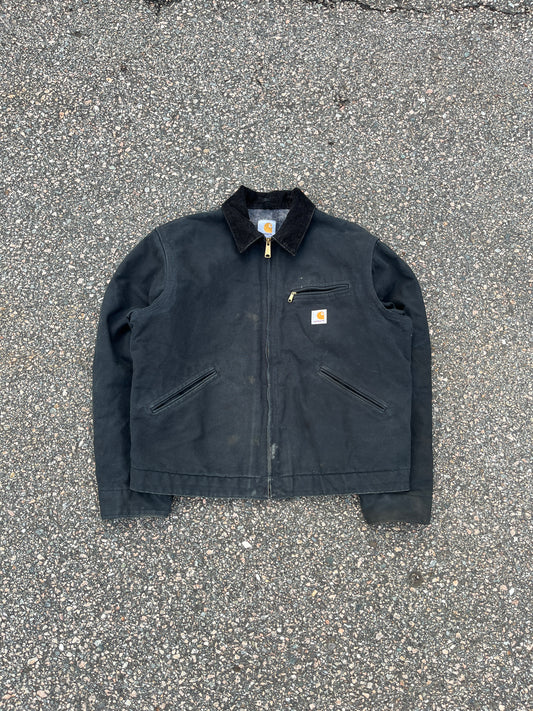 褪色黑色 Carhartt 底特律夹克 - 中号