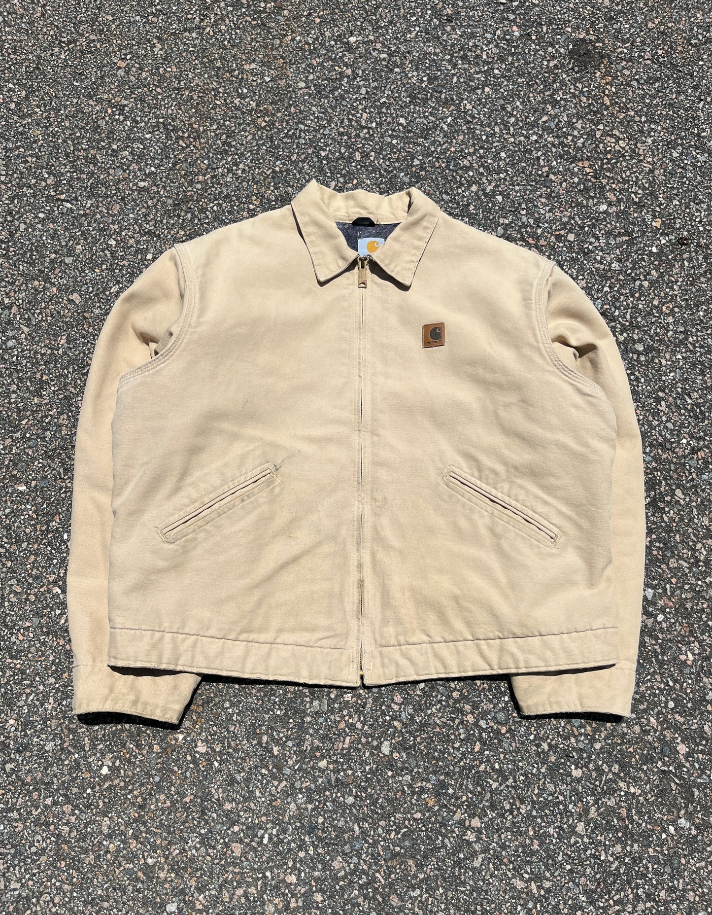 褪色奶油色 Carhartt 底特律夹克 - 宽松 L-XL