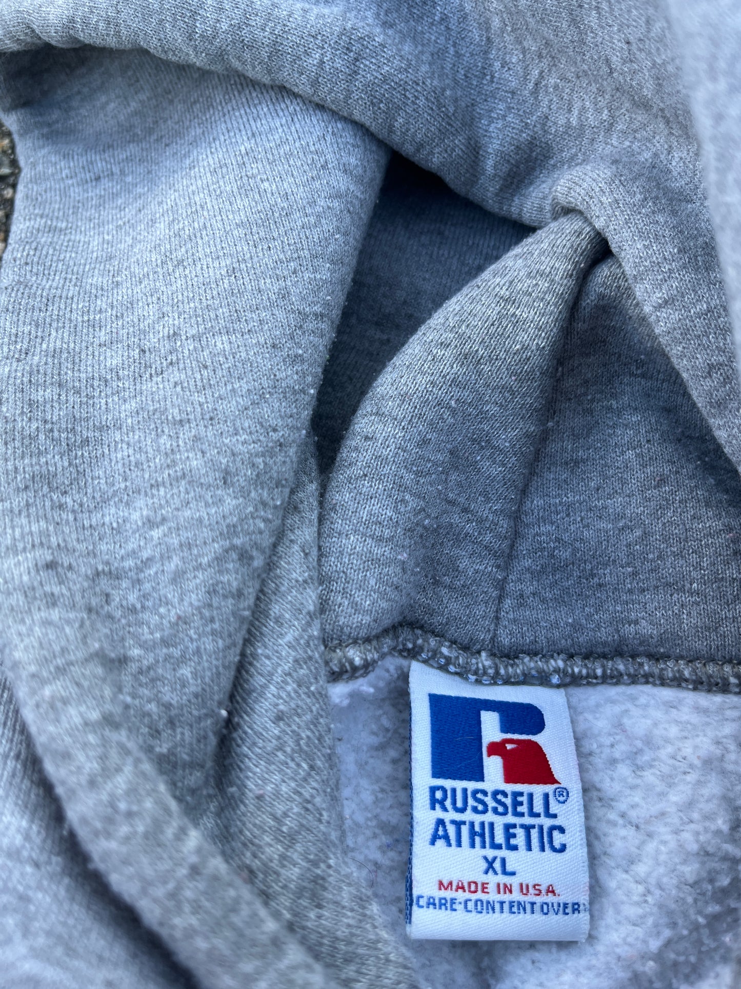 90’s Faded Grey Russell Hoodie - Boxy Large