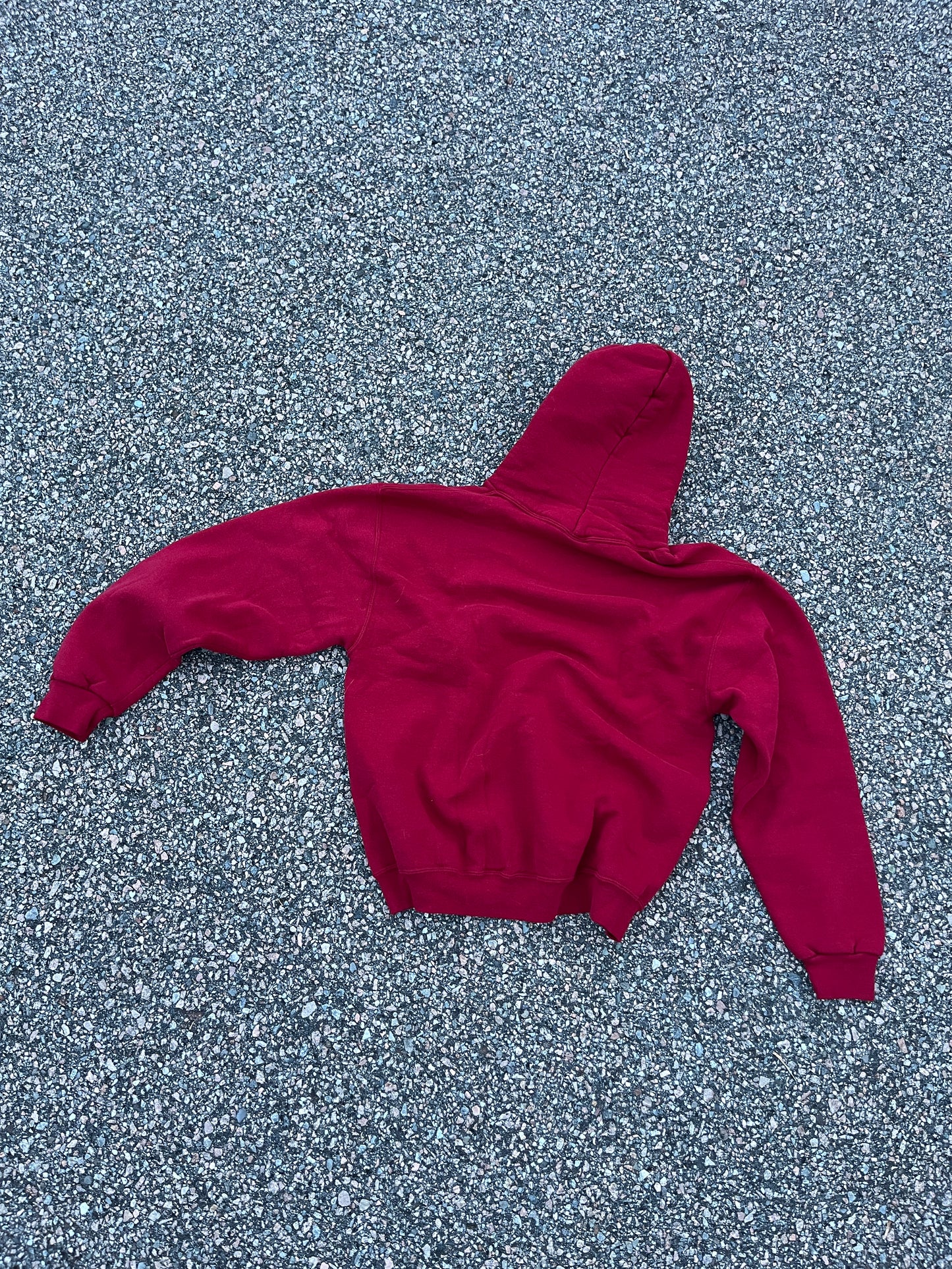 00’s Faded Red Russell Hoodie - Medium