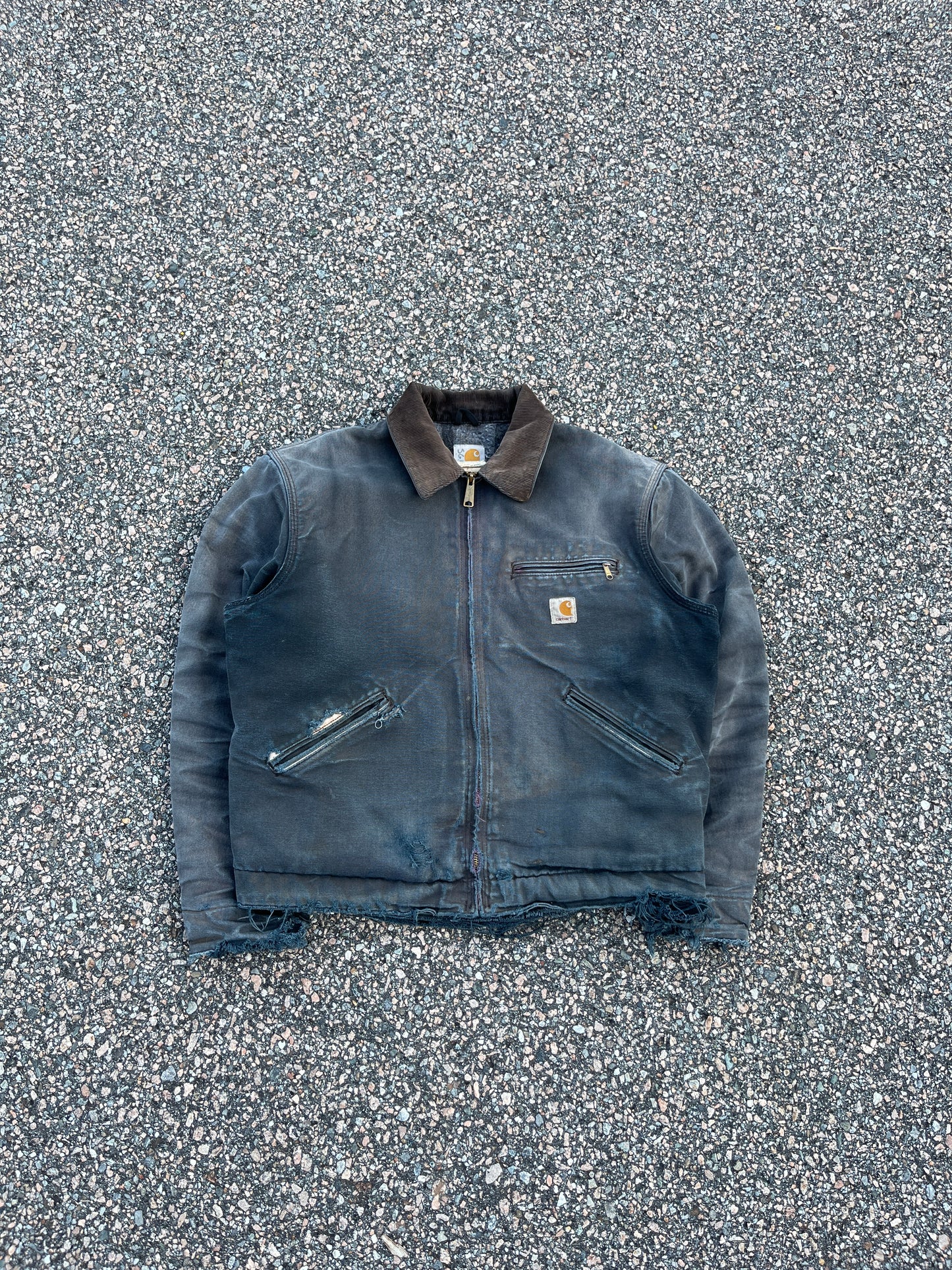 褪色黑色 Carhartt 底特律夹克 - 中号