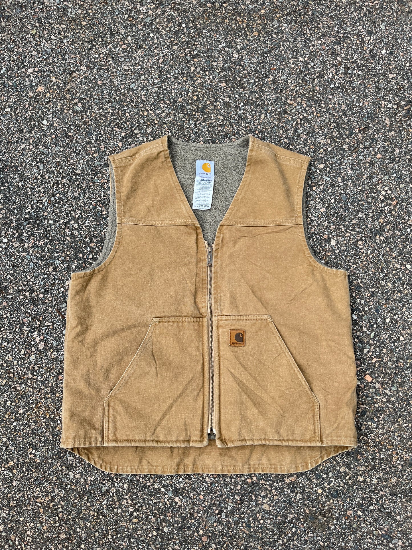 Faded Brown Carhartt Vest - Fits M-L