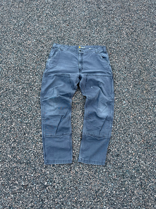 Faded Cement Grey Carhartt Double Knee Pants - 39 x 31