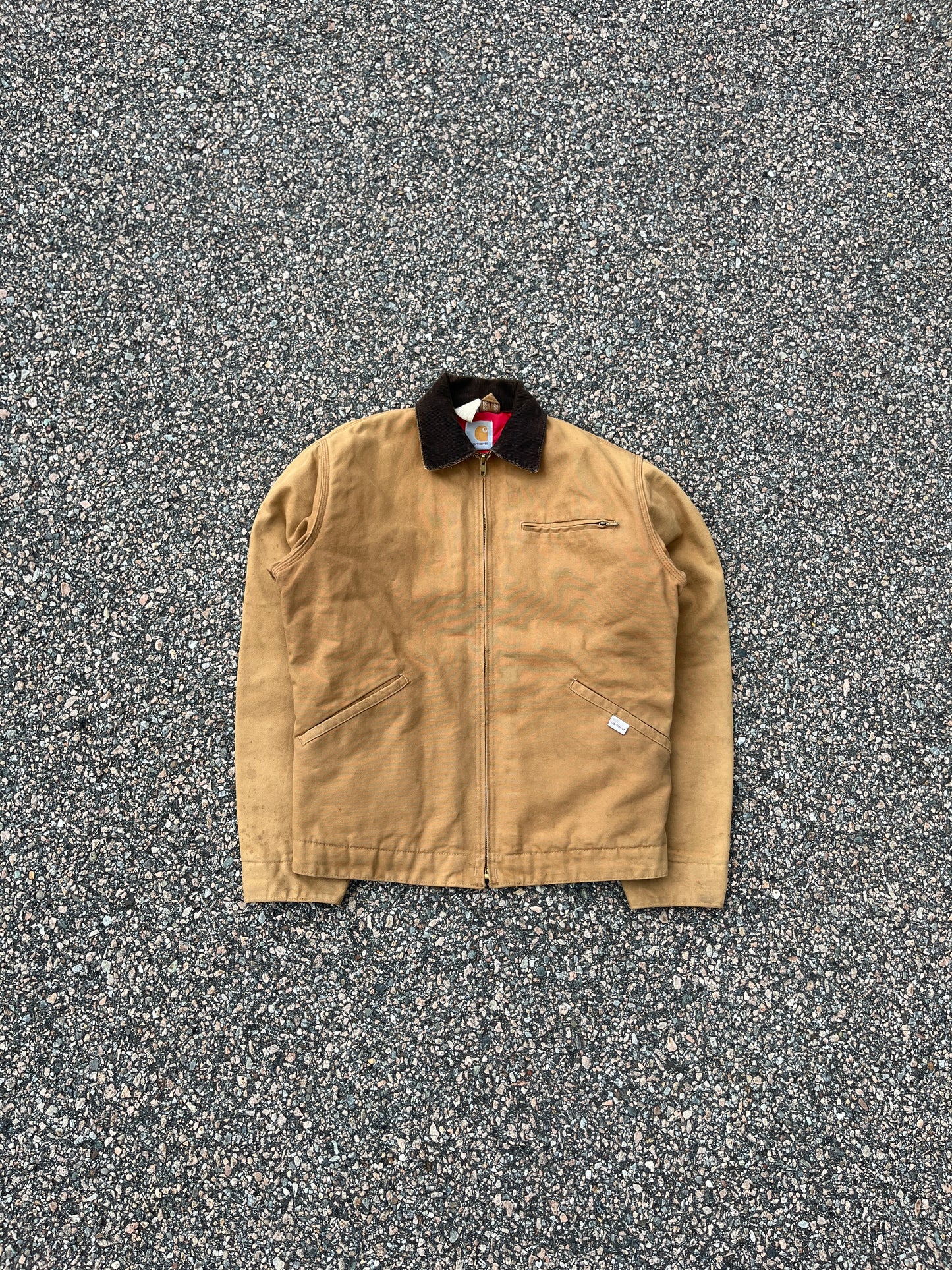 80 年代褪色棕褐色 Carhartt 底特律夹克 - 大号