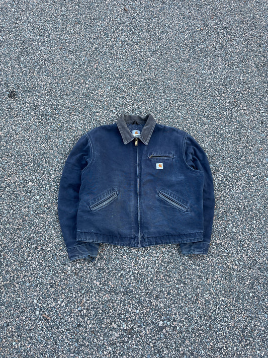 Faded Navy Blue Carhartt Detroit Jacket - Large