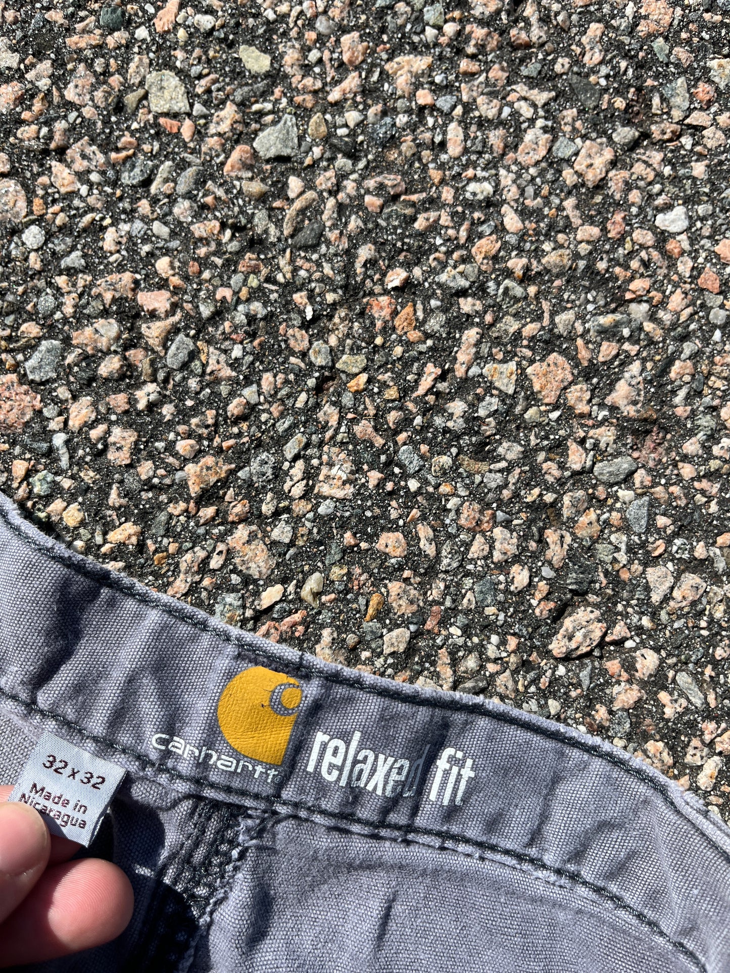 褪色水泥灰色 Carhartt 双膝裤 - 31 x 30