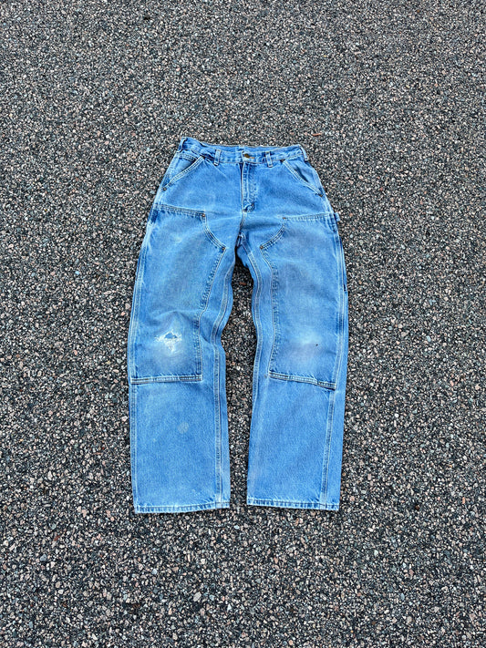 Faded Denim Carhartt Double Knee Pants - 29 x 31