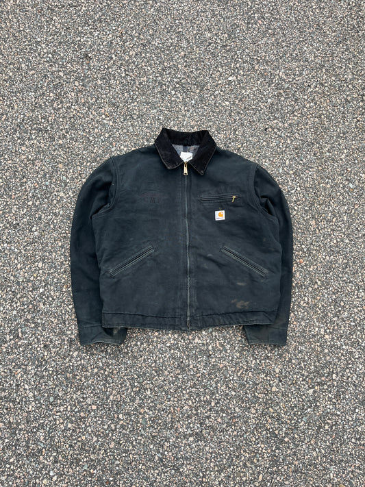 褪色黑色 Carhartt 底特律夹克 - 中号