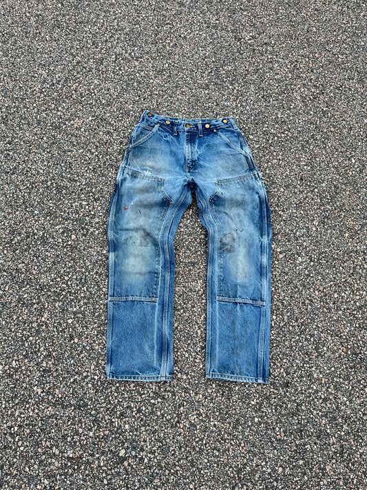 Faded Denim Carhartt Double Knee Pants - 29 x 30