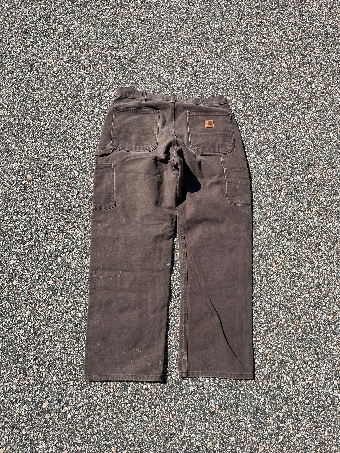 褪色棕色 Carhartt 双膝裤 - 32 x 30