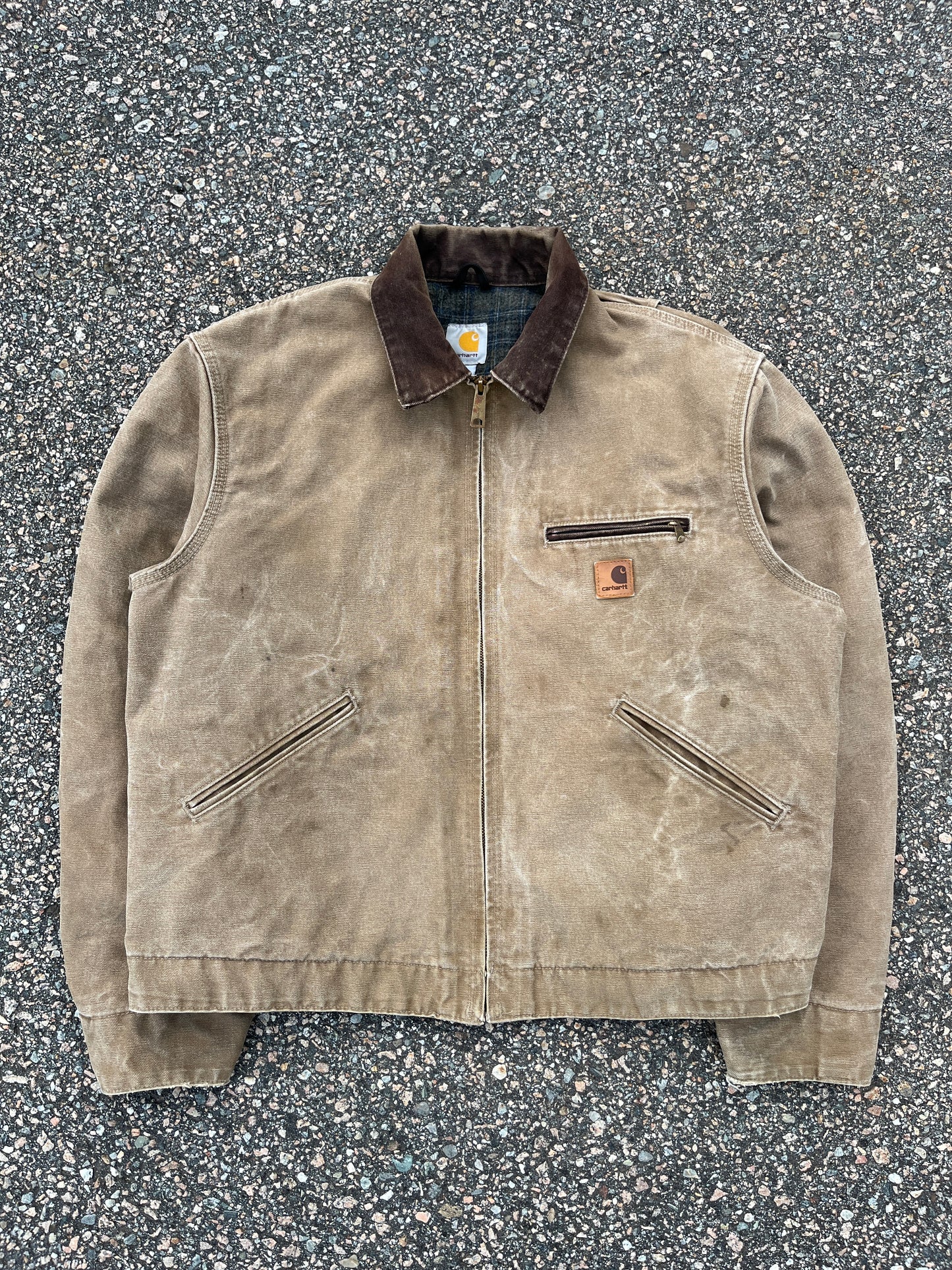 褪色棕色 Carhartt 底特律夹克 - 中号宽松款